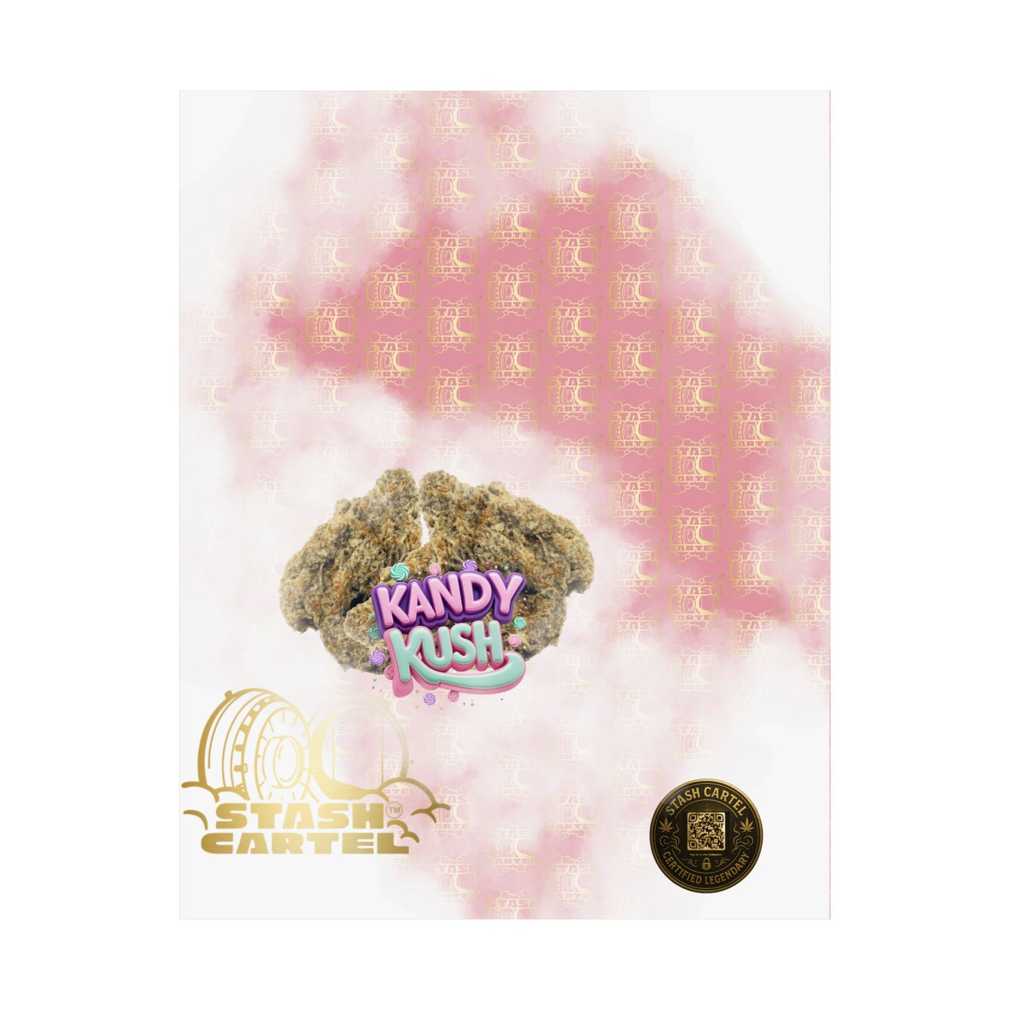 🍬💨 Kandy Kush Poster – Sweet Hybrid Wall Art with Candy Terps & Euphoric Balance