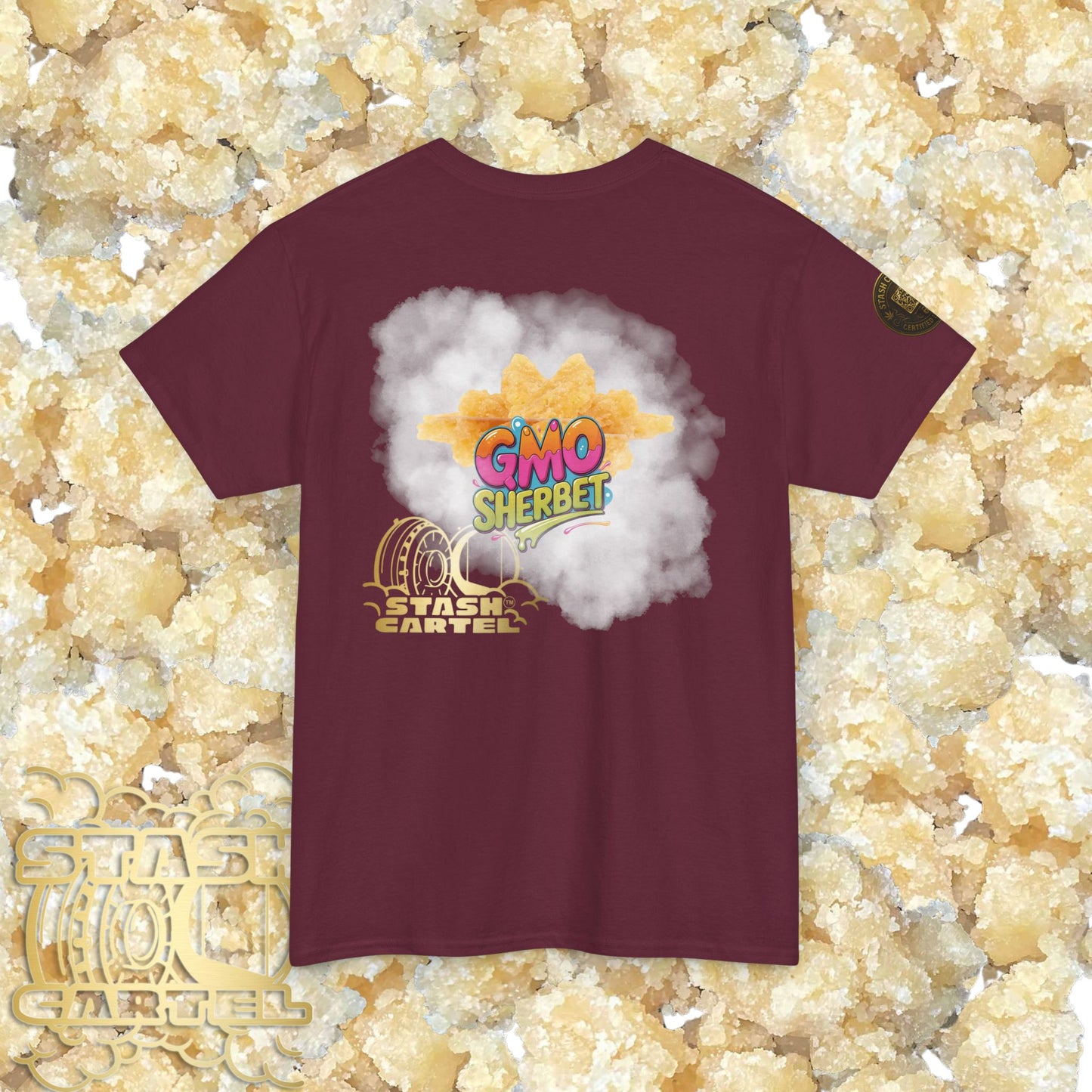 GMO Sherbet Sugar Wax Tee – Full Spectrum Drip, Loud & Creamy Unisex Heavy Cotton Tee