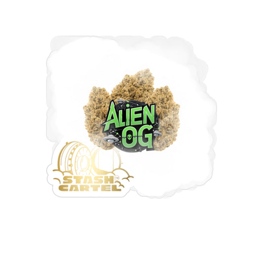 Alien OG Transparent Outdoor Sticker – Stoner Art Collectible