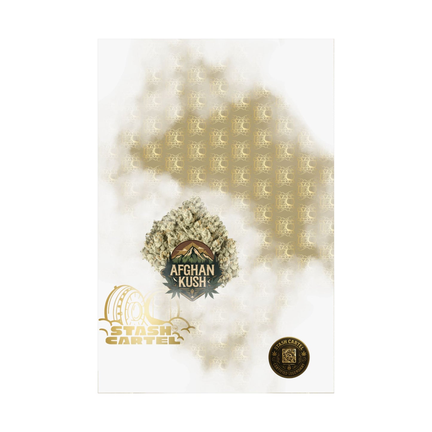 🧿🌄 Afghan Kush Poster – Deep Indica Poster with Landrace Power