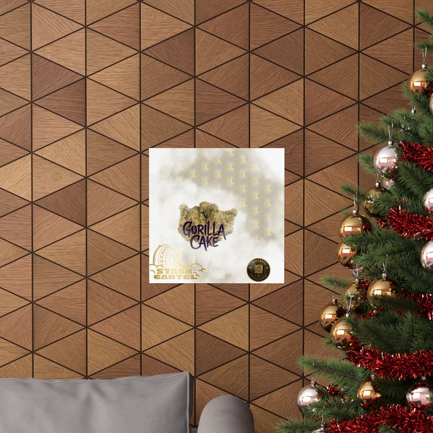 🎂🦍 Gorilla Cake Poster – Dessert Gas Hybrid Wall Art with Sticky Terps