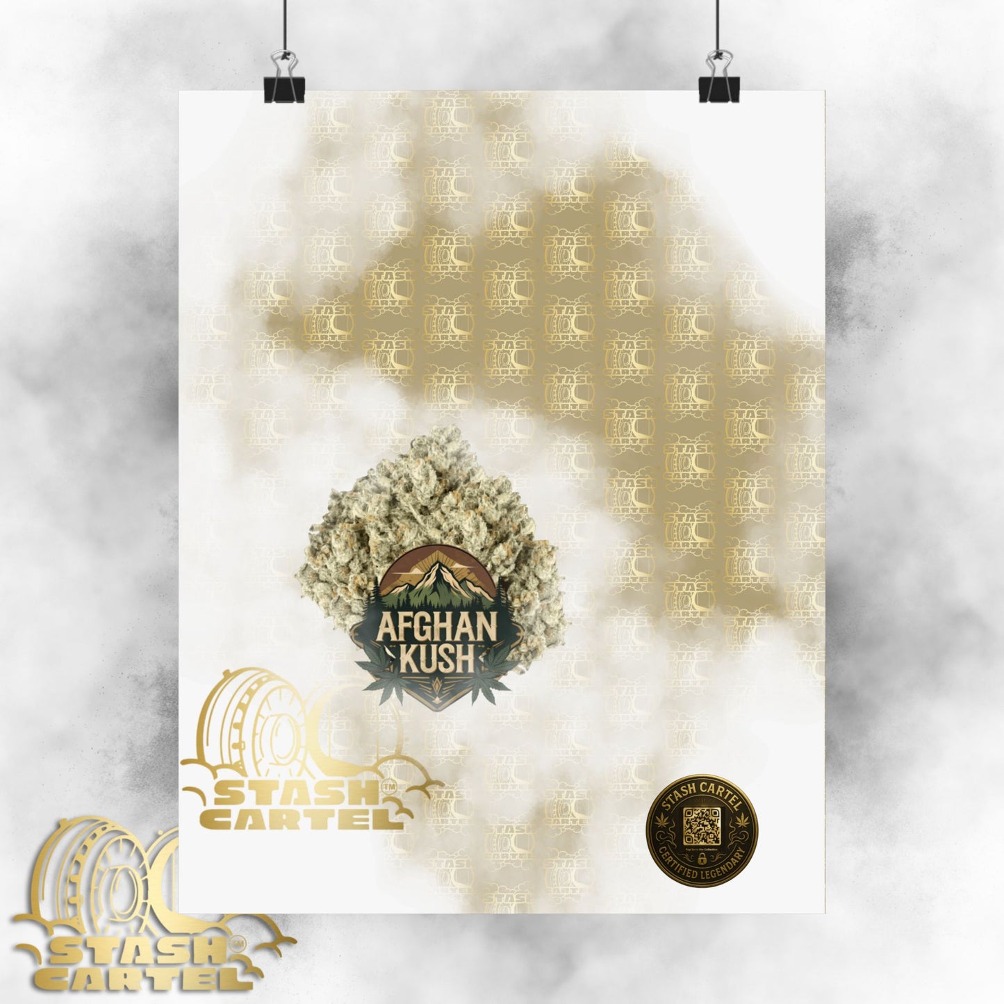 🧿🌄 Afghan Kush Poster – Deep Indica Poster with Landrace Power