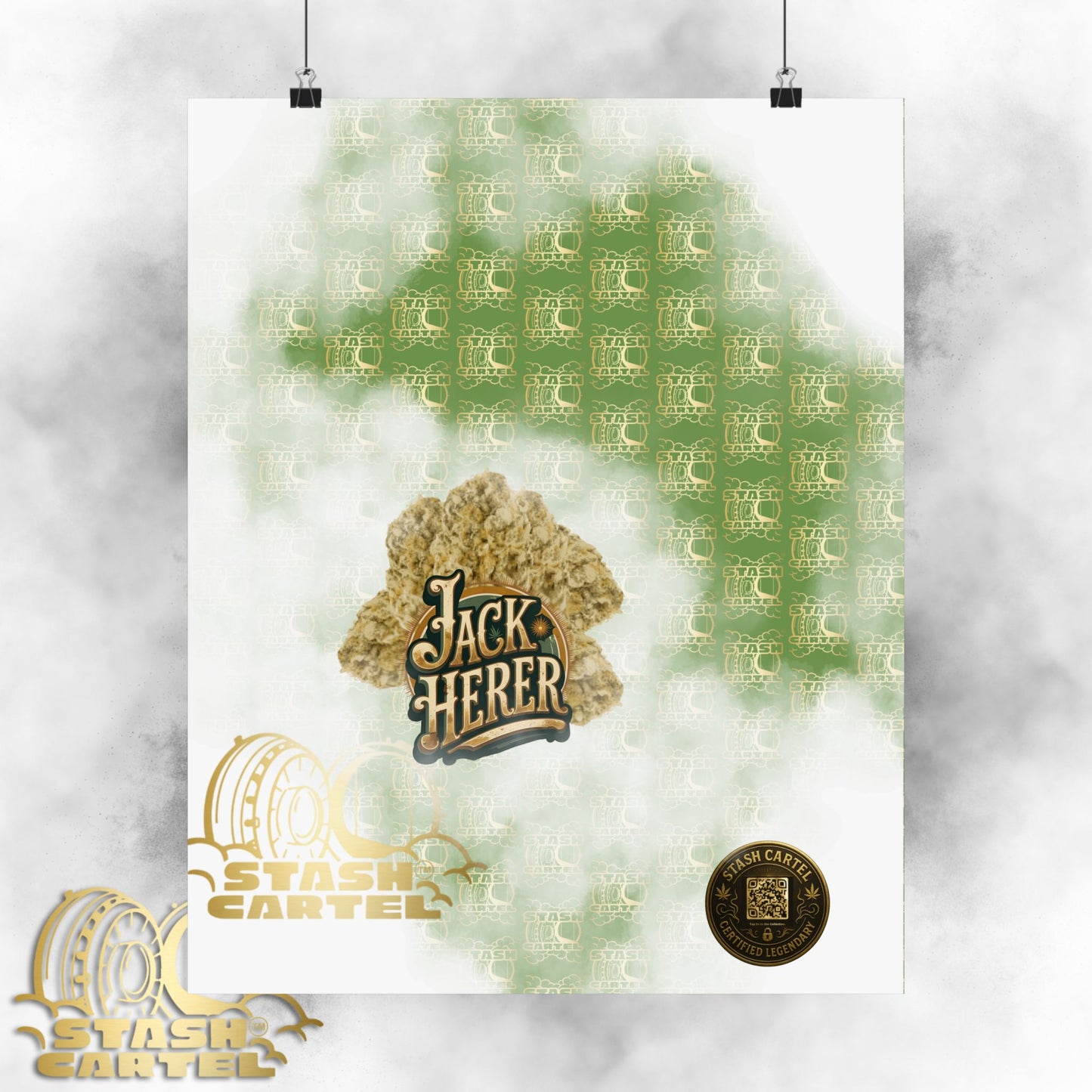 📖 "Jack Herer" Activist Sativa Energy Poster – Legacy Cannabis Art in Dank Green