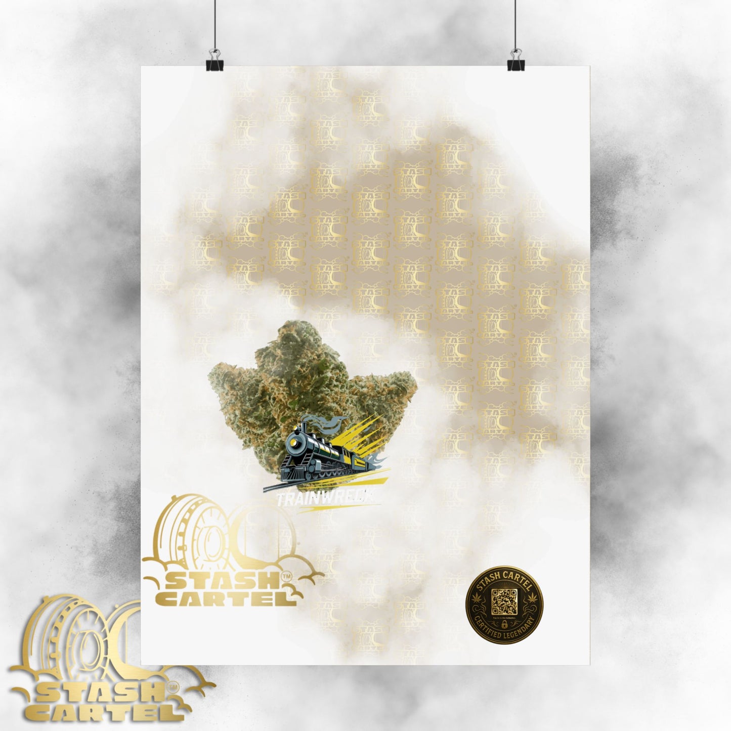 🚂⚡ Trainwreck Poster – High-Voltage Sativa Wall Art for Focus & Flow