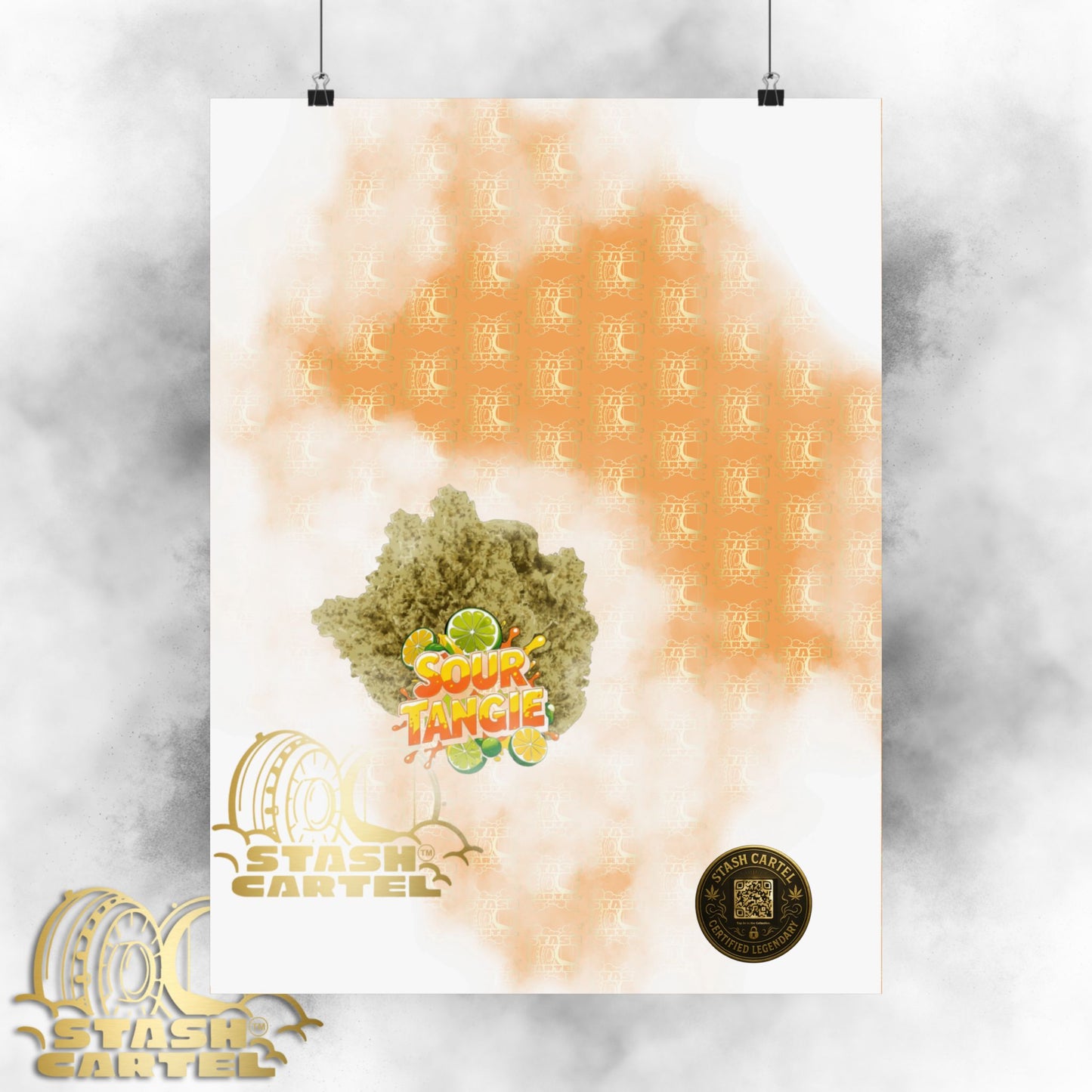 🍊⚡ Sour Tangie Poster – Citrus-Forward Sativa Poster with Diesel Drive