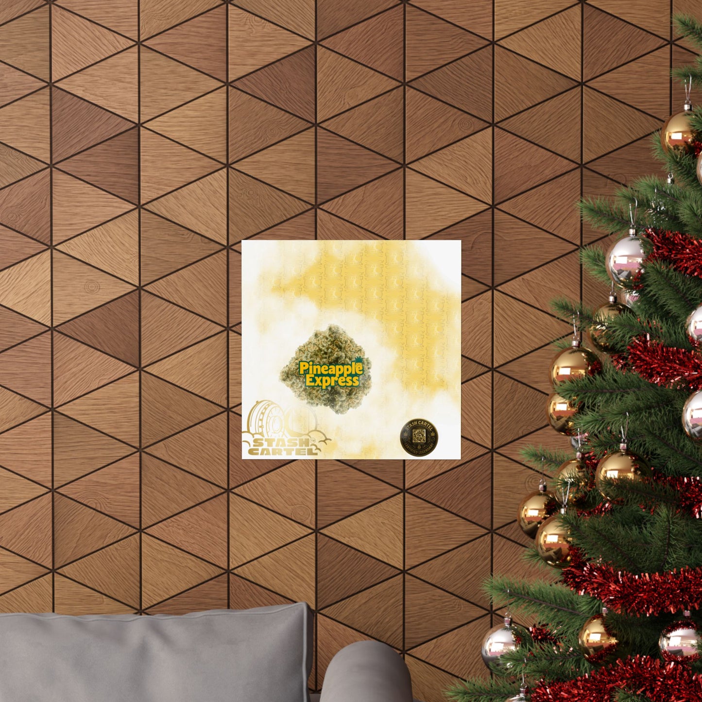 🍍 "Pineapple Express" Tropical Sativa Drip – Sweet Cannabis Poster with High-Energy Vibes
