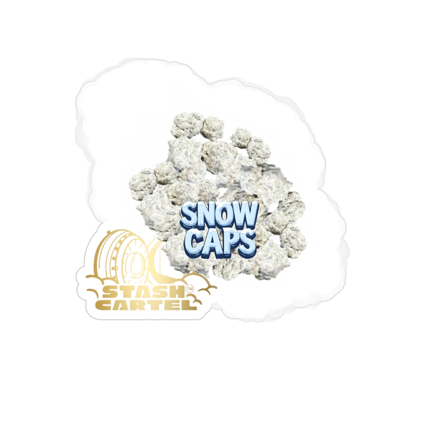 Snow Caps Transparent Outdoor Sticker – Cannabis Lifestyle Merch