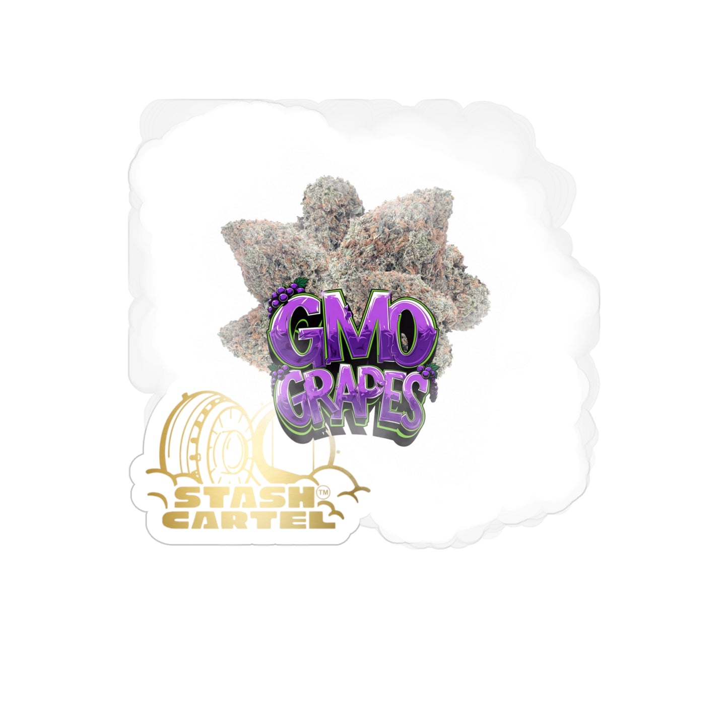 GMO Grapes Transparent Outdoor Sticker – Cannabis Culture Art