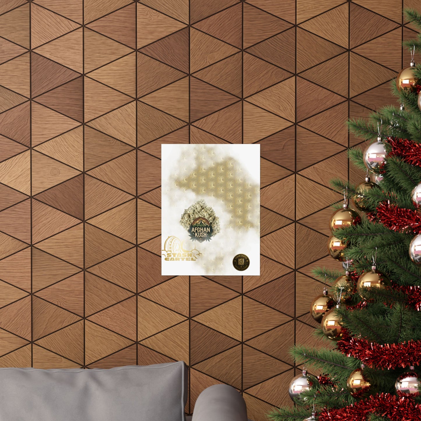🧿🌄 Afghan Kush Poster – Deep Indica Poster with Landrace Power