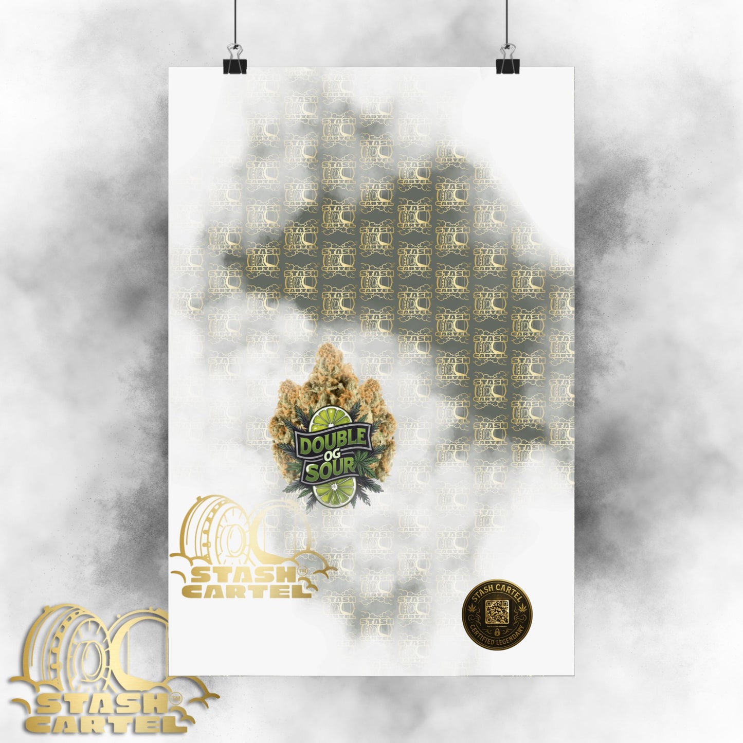 🔋⛽ "Double OG Sour" Indica-Hybrid Poster – Heavy Gas, Deeper Vibes