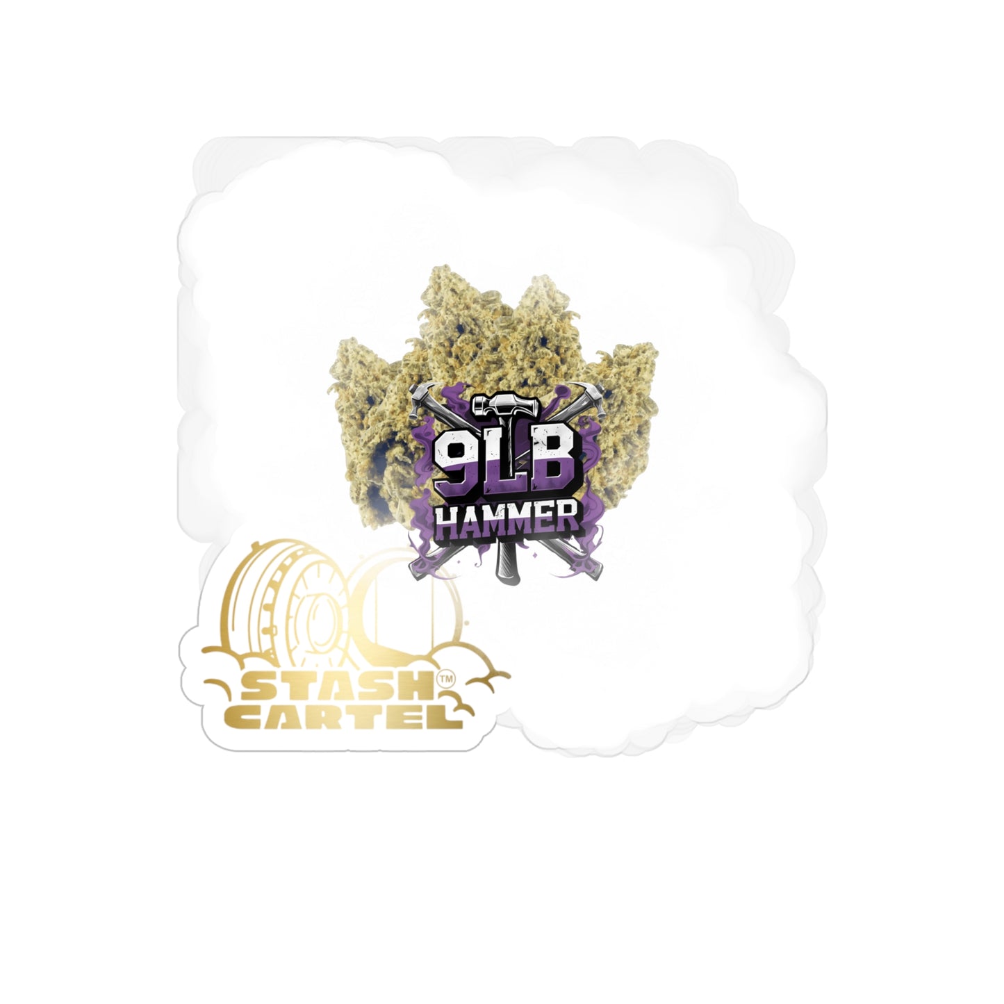 Nine Pound Hammer Transparent Outdoor Sticker – Cannabis Culture Art