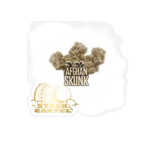 Afghan Skunk Transparent Outdoor Sticker – Stoner Art Collectible