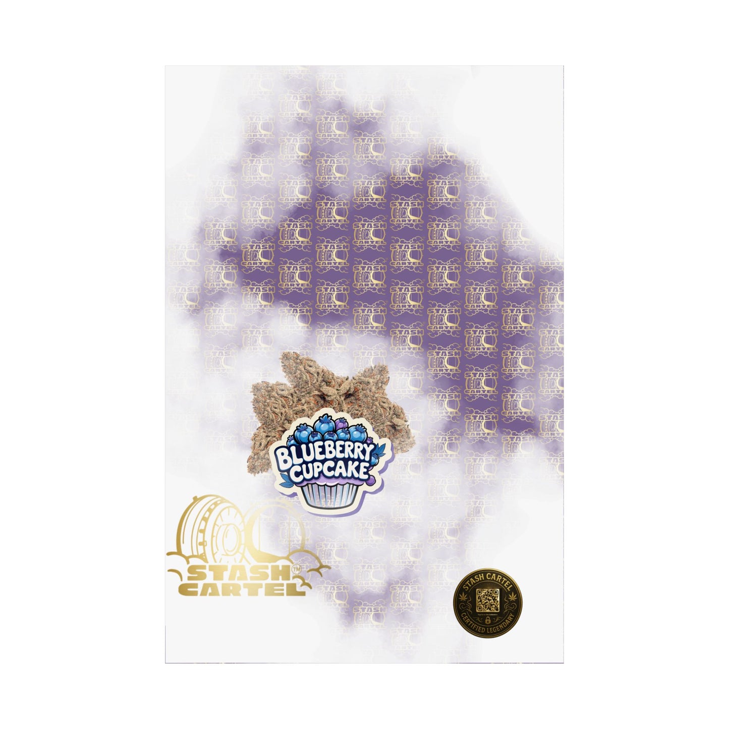 🧁💙 "Blueberry Cupcake" Indica-Hybrid Poster – Berry Baked Bliss