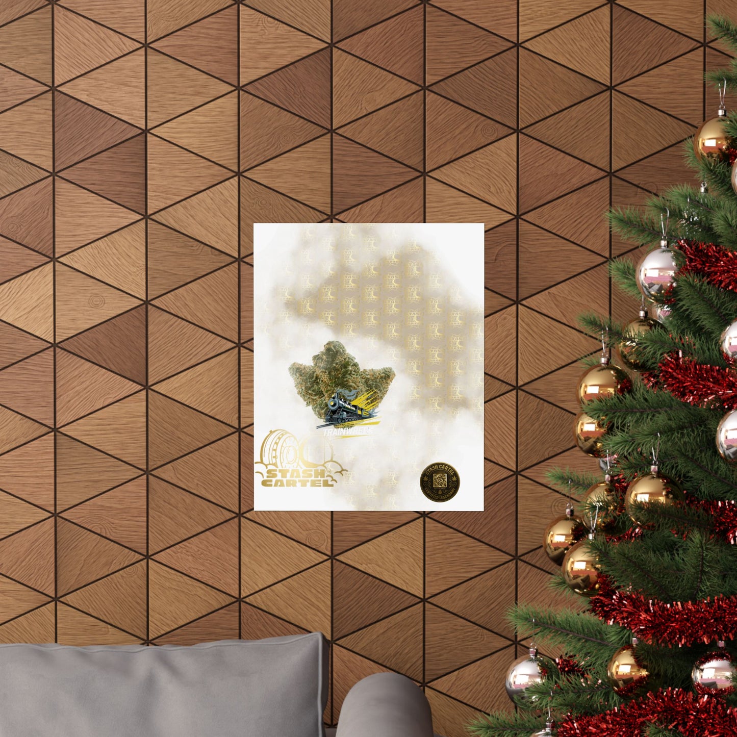🚂⚡ Trainwreck Poster – High-Voltage Sativa Wall Art for Focus & Flow