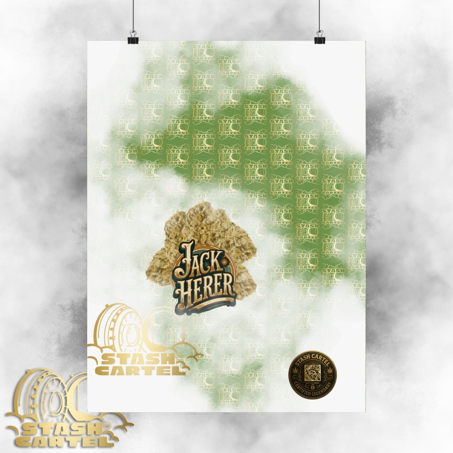 📖 "Jack Herer" Activist Sativa Energy Poster – Legacy Cannabis Art in Dank Green