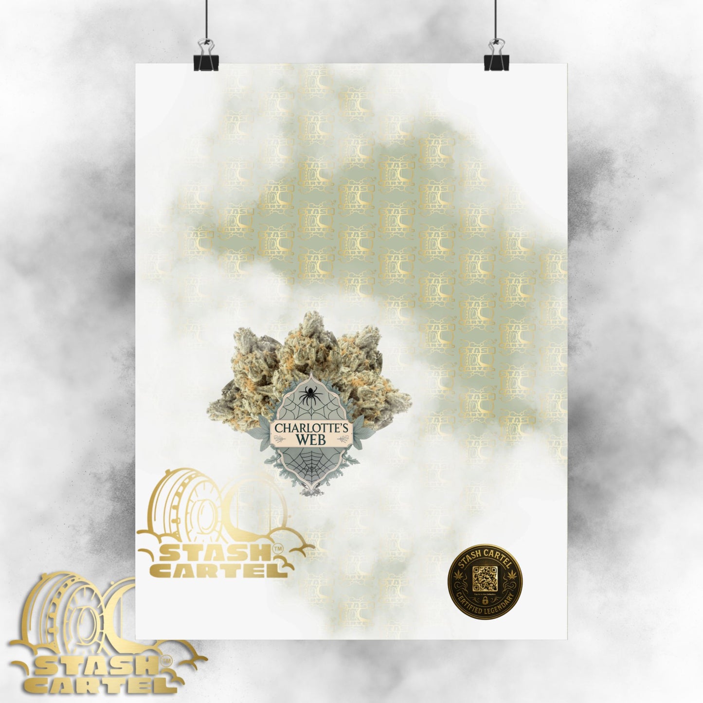 🕸️🌱 Charlotte’s Web Poster – High-CBD Wellness Wall Art with Purpose