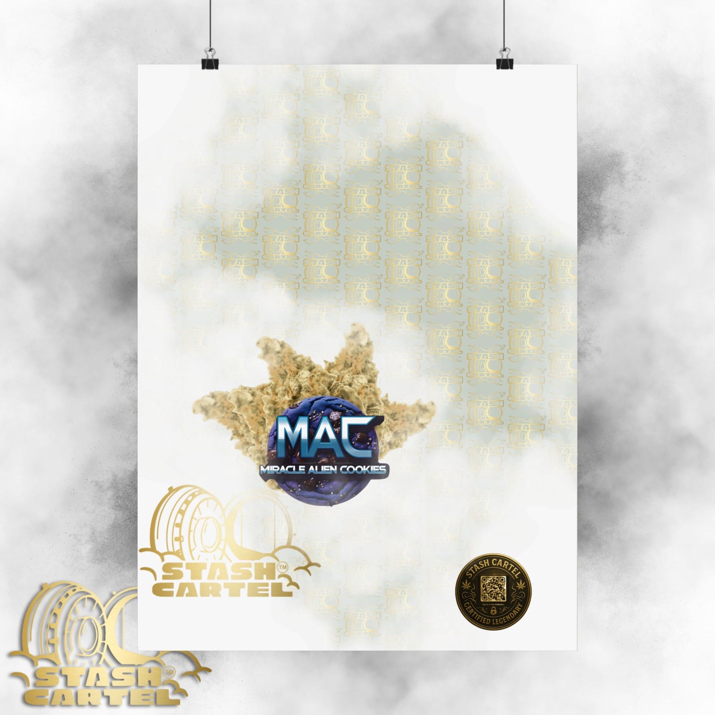 👽🍪 MAC (Miracle Alien Cookies) Poster – Cosmic Hybrid Wall Art with Designer Flavor