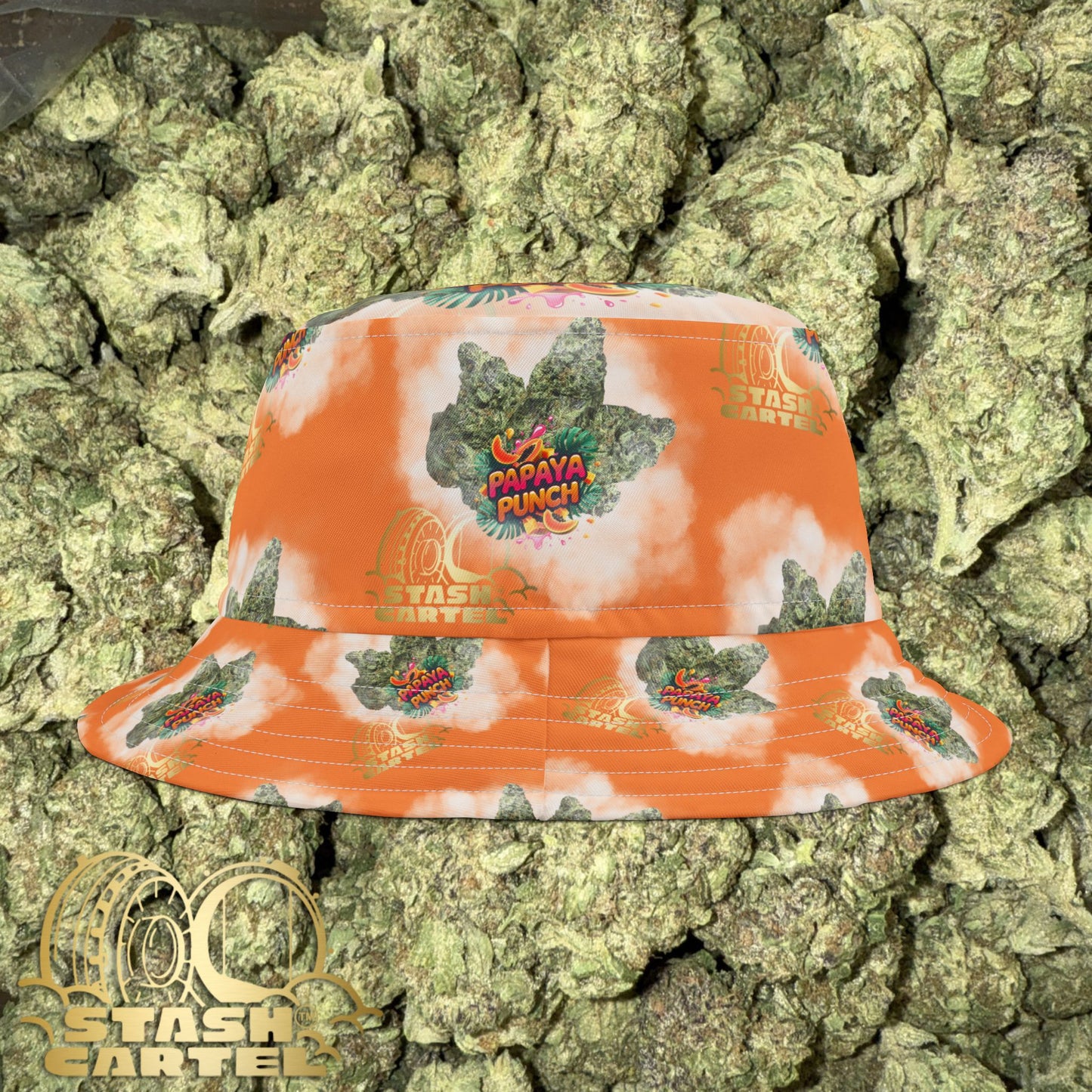 🍹 Papaya Punch Bucket Hat – Tropical Funk, Easy Flow