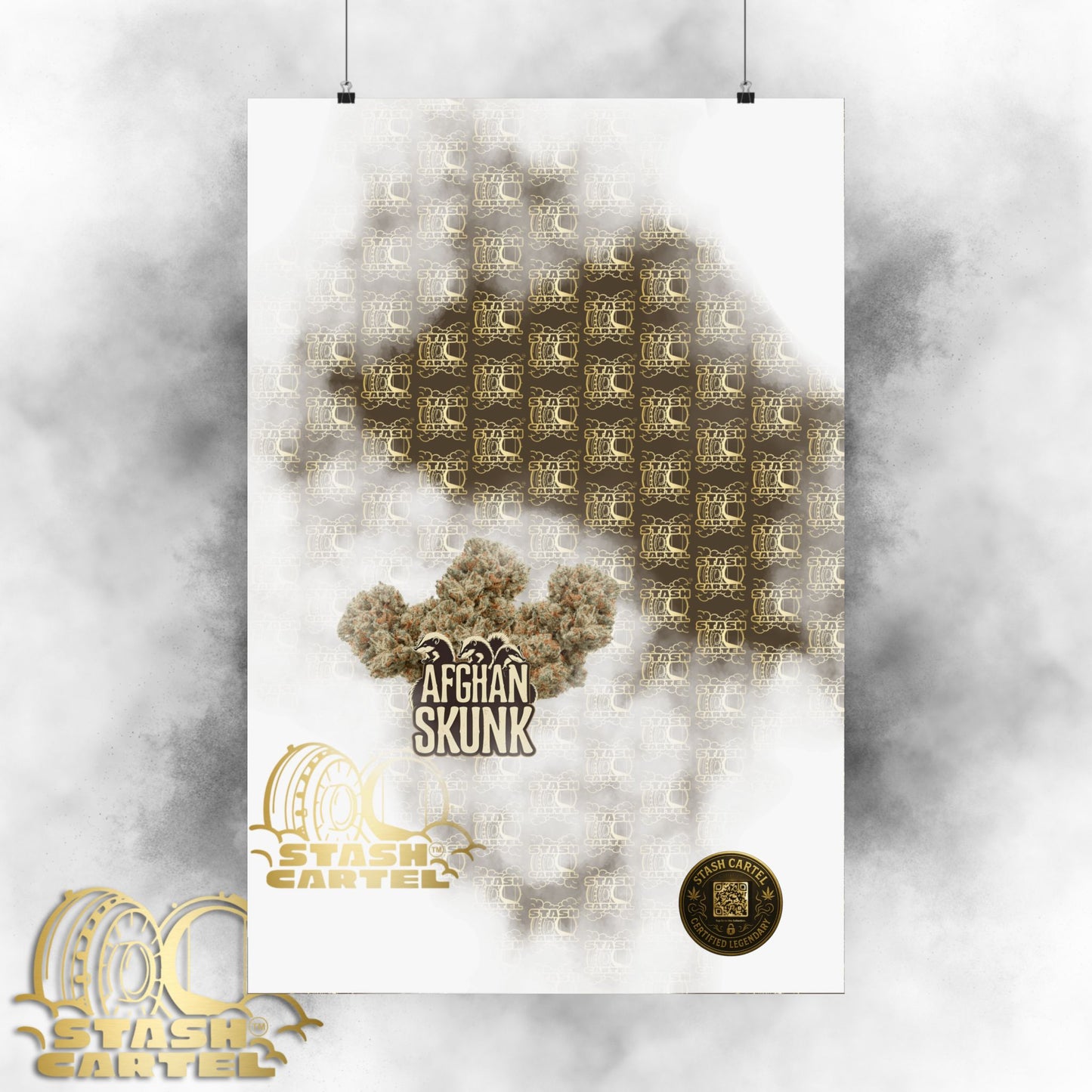 🦨🌌 Afghan Skunk Poster – Classic Indica with Earthy Musk & Knockout Funk