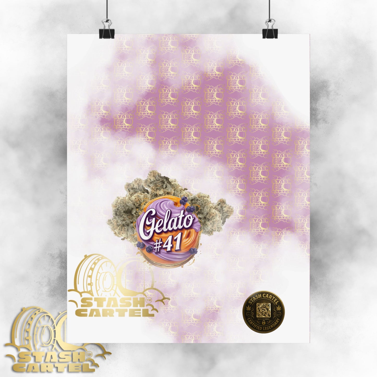 🍨👑 Gelato #41 Poster – Premium Hybrid Wall Art with Dessert Gas