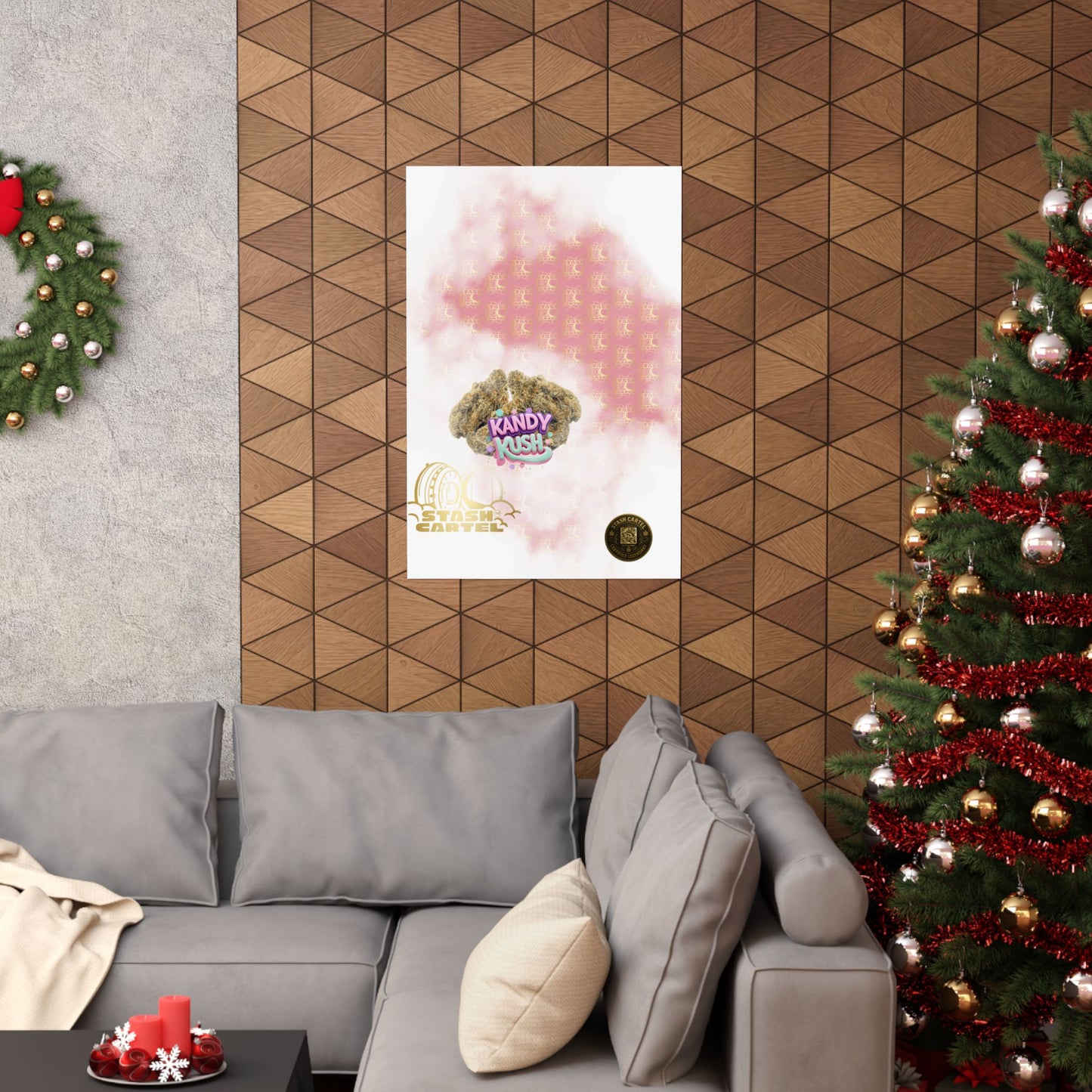 🍬💨 Kandy Kush Poster – Sweet Hybrid Wall Art with Candy Terps & Euphoric Balance
