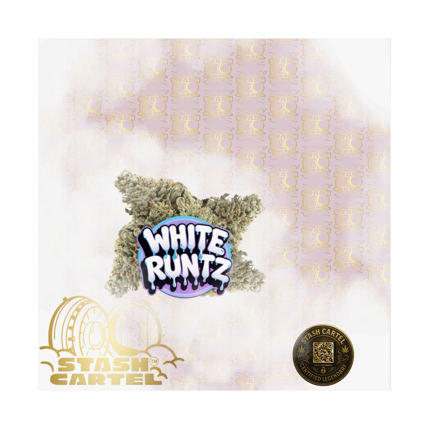❄️🎀 White Runtz Poster – Designer Candy Gas Hybrid Poster with Luxury Vibes