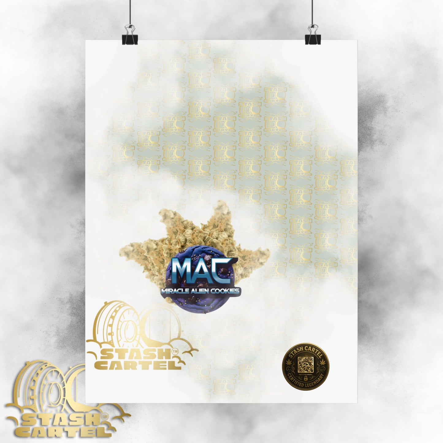 👽🍪 MAC (Miracle Alien Cookies) Poster – Cosmic Hybrid Wall Art with Designer Flavor
