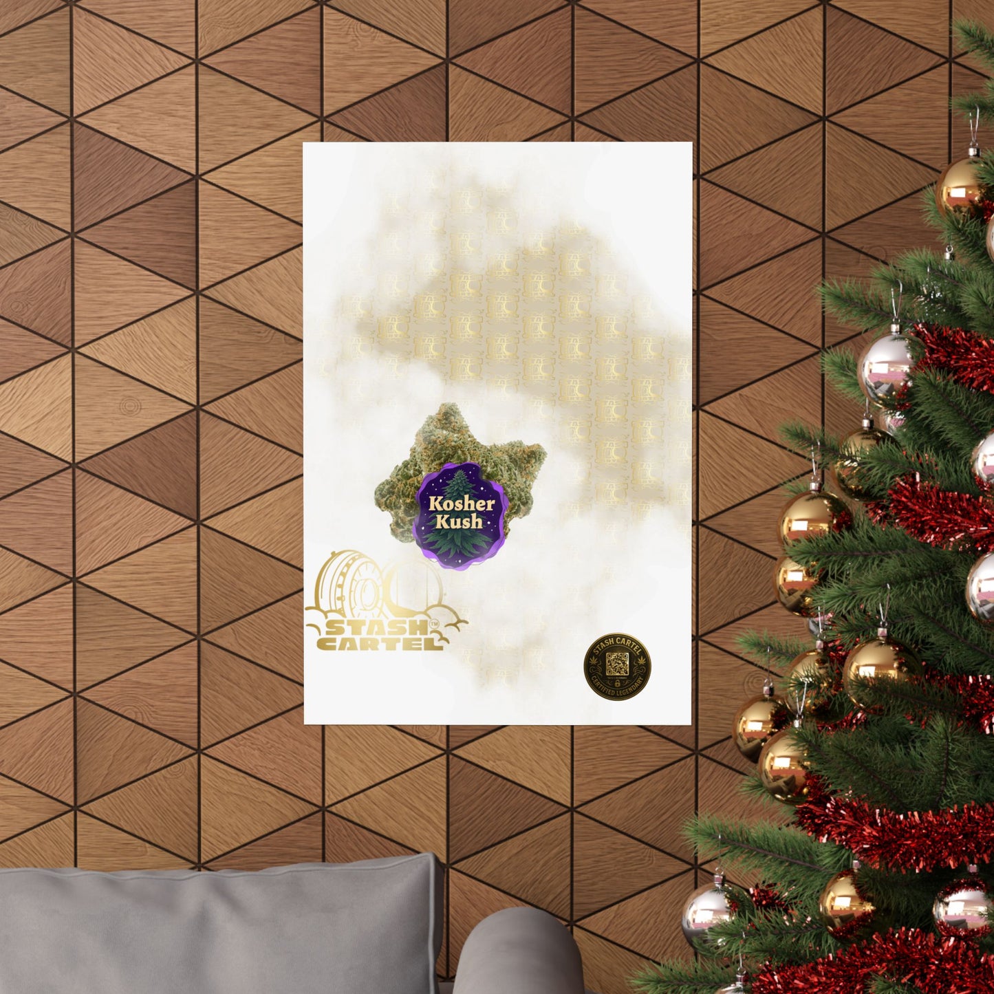 ✡️🌿 Kosher Kush Poster – Sacred Indica Poster with Award-Winning Gas