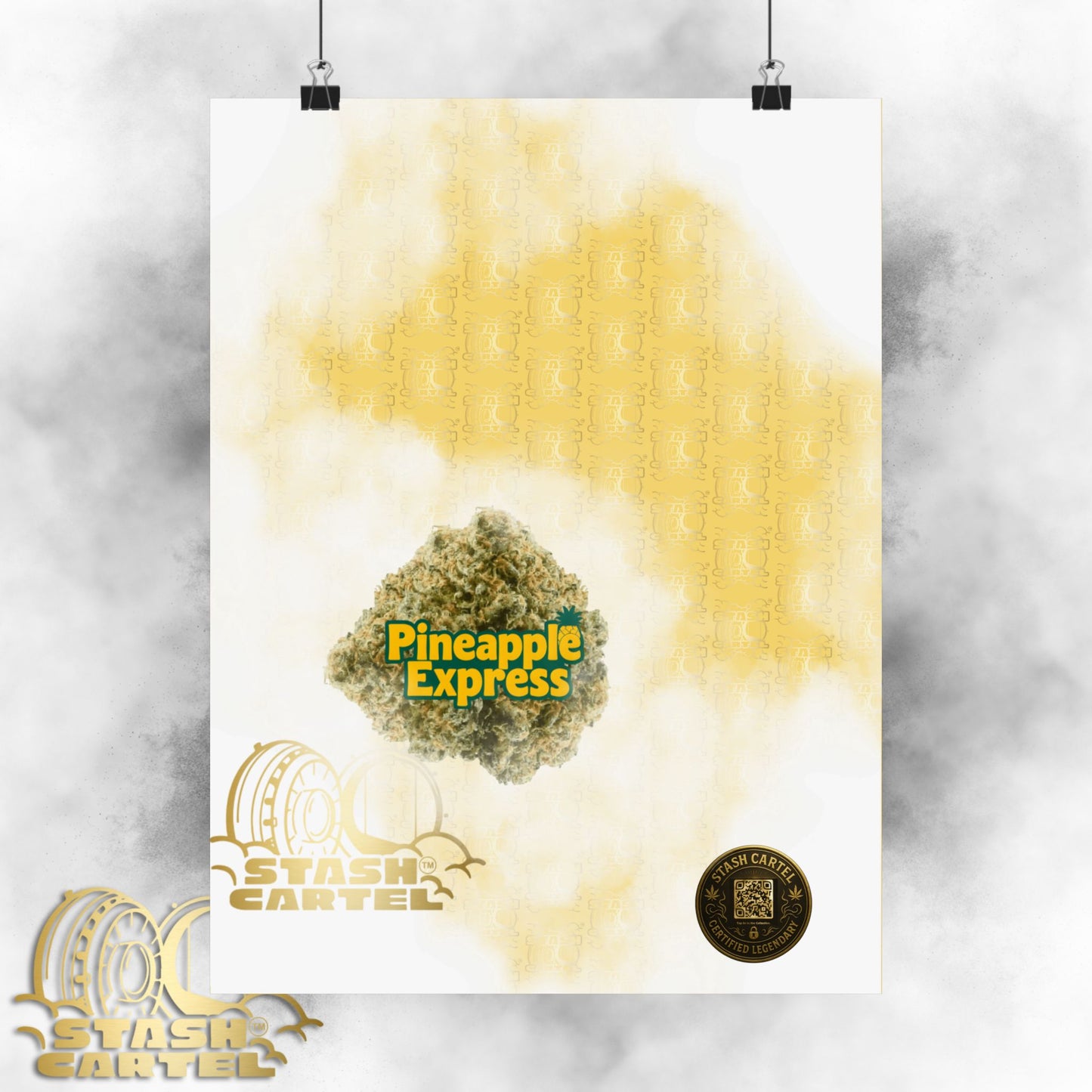 🍍 "Pineapple Express" Tropical Sativa Drip – Sweet Cannabis Poster with High-Energy Vibes