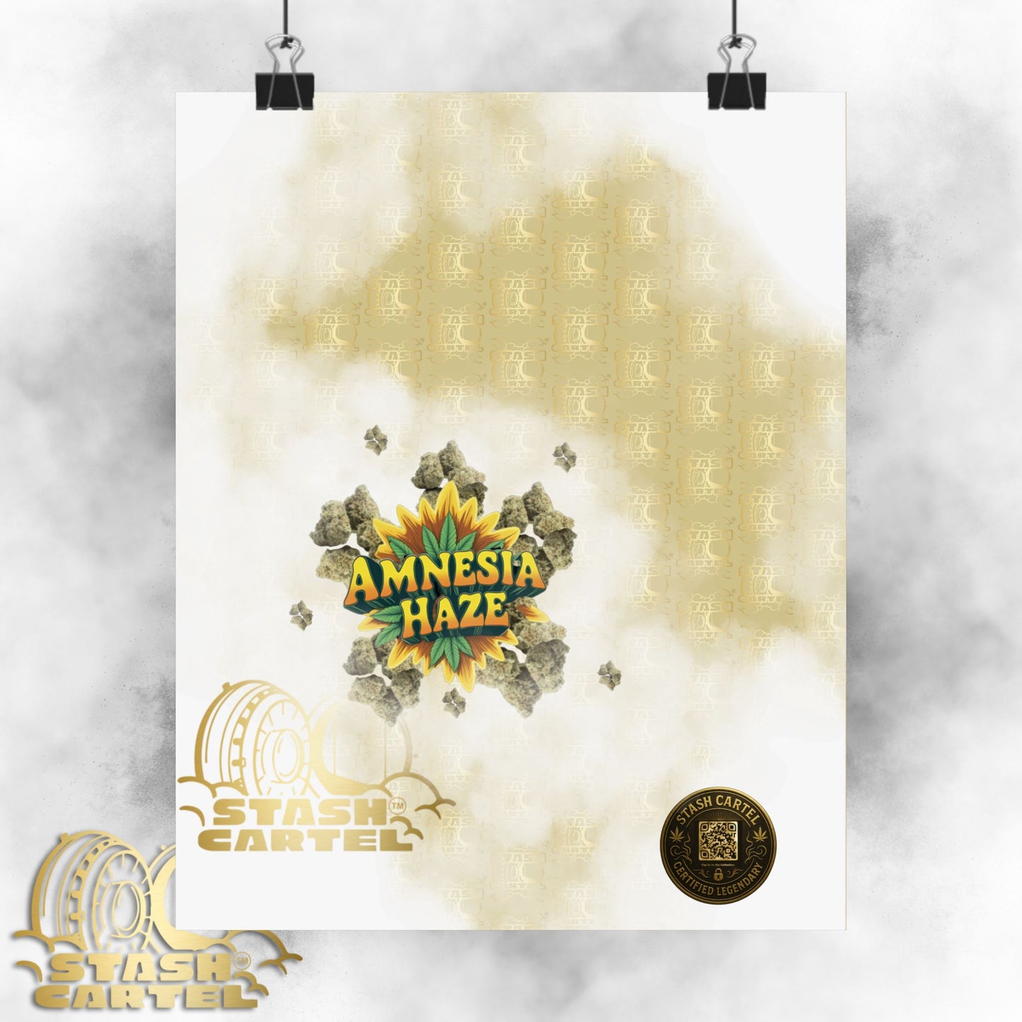 🌀🍋 Amnesia Haze Poster – Psychedelic Sativa Print for Mental Elevation