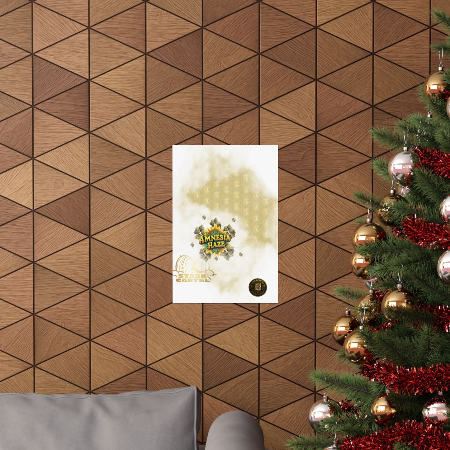 🌀🍋 Amnesia Haze Poster – Psychedelic Sativa Print for Mental Elevation
