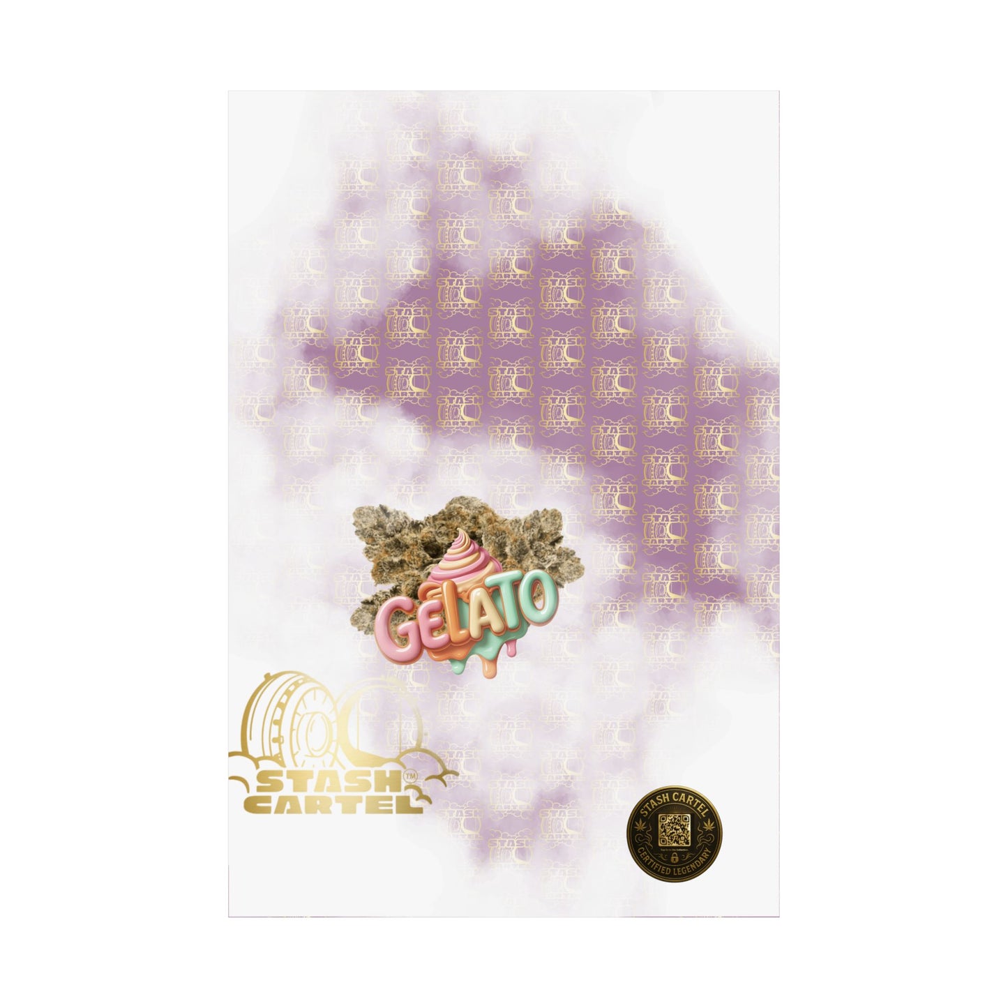 🍨 "Gelato" Strain Poster – Creamy Cannabis Wall Print with Smooth Vibes