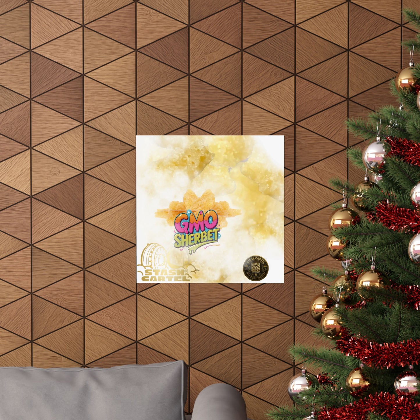 🍧 "GMO Sherbet Crumble Sugar Wax" Terp Profile Art Poster