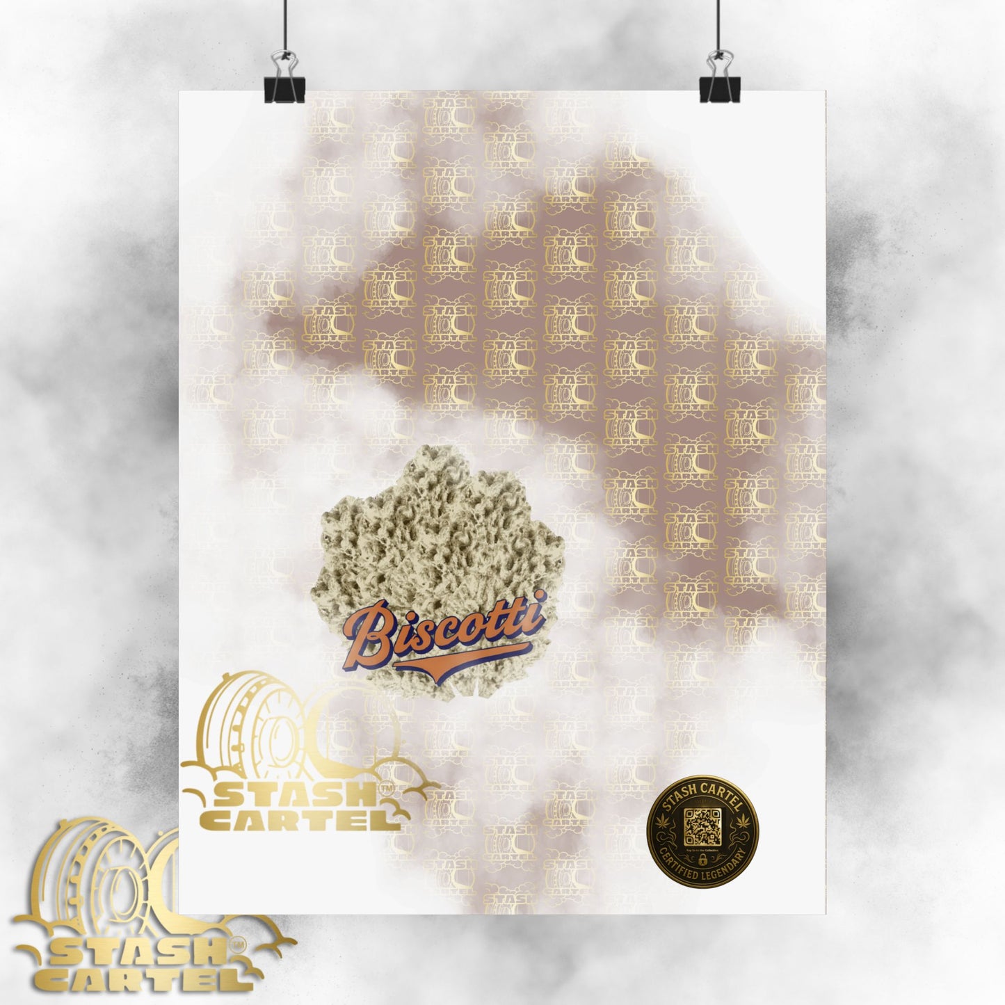 🍪🖤 Biscotti Poster – Cookie Gas Wall Art with Deep Indica Vibes