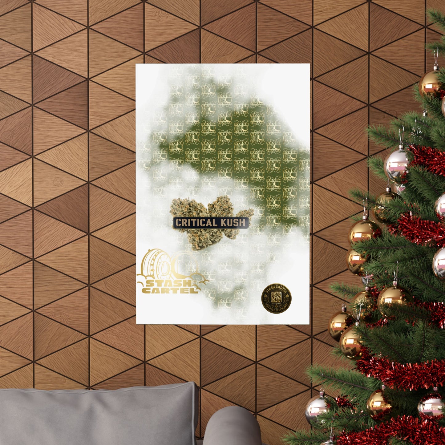 💣🌲 Critical Kush Poster – Classic Indica Wall Art with Spicy Earth & Knockout Calm