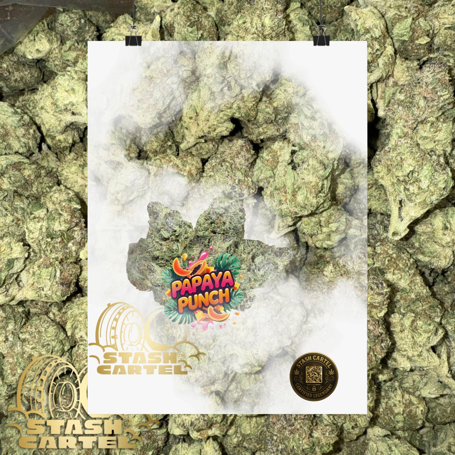 🍹🌺 Papaya Punch Poster – Sunset Indica Poster for Chill & Flavor