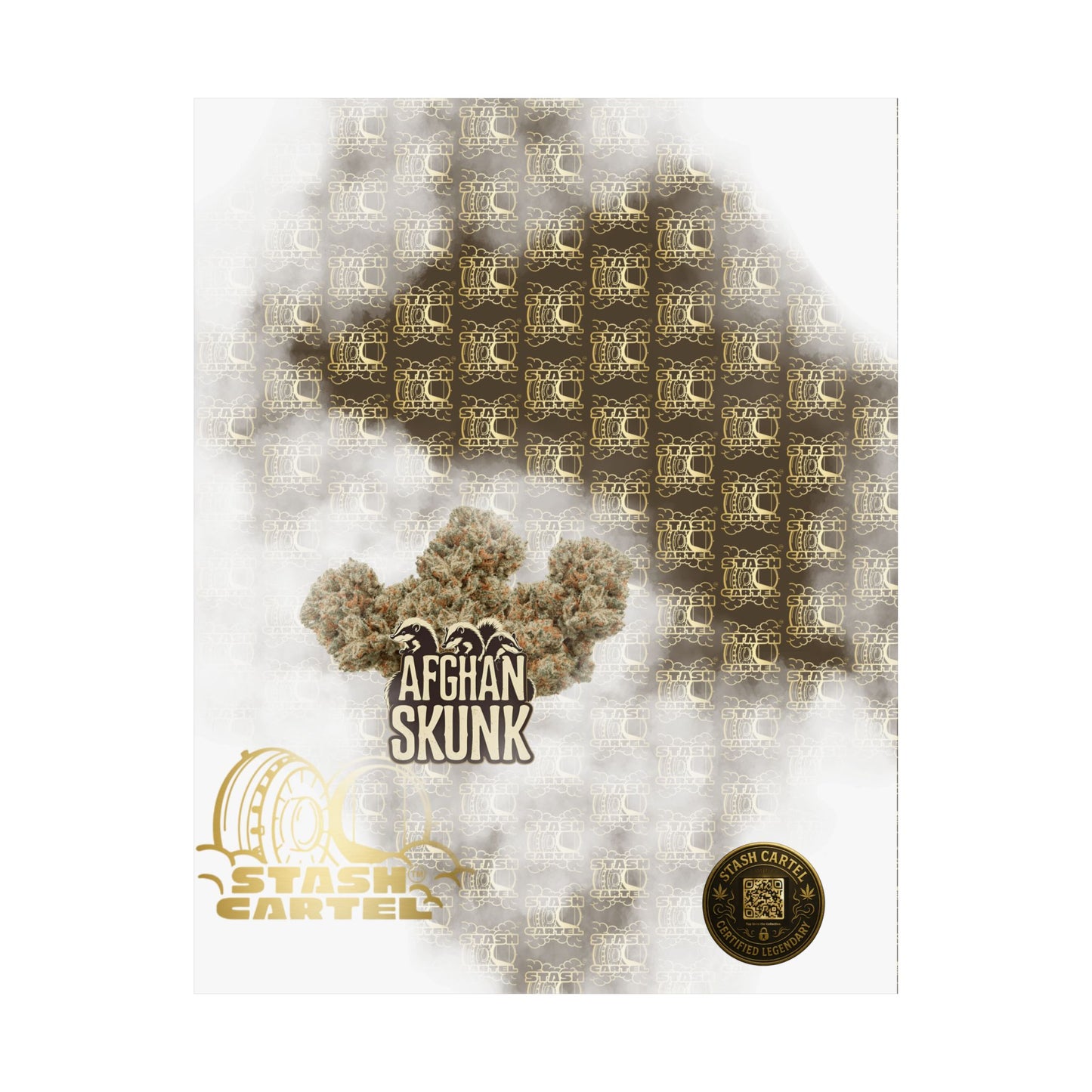 🦨🌌 Afghan Skunk Poster – Classic Indica with Earthy Musk & Knockout Funk