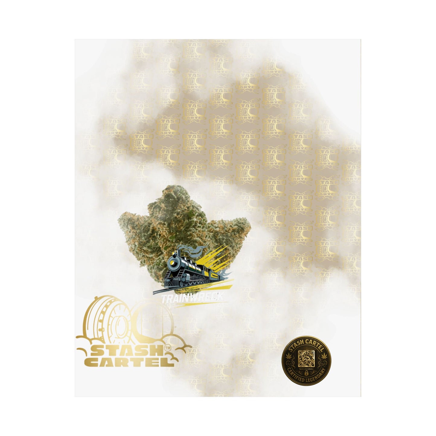 🚂⚡ Trainwreck Poster – High-Voltage Sativa Wall Art for Focus & Flow