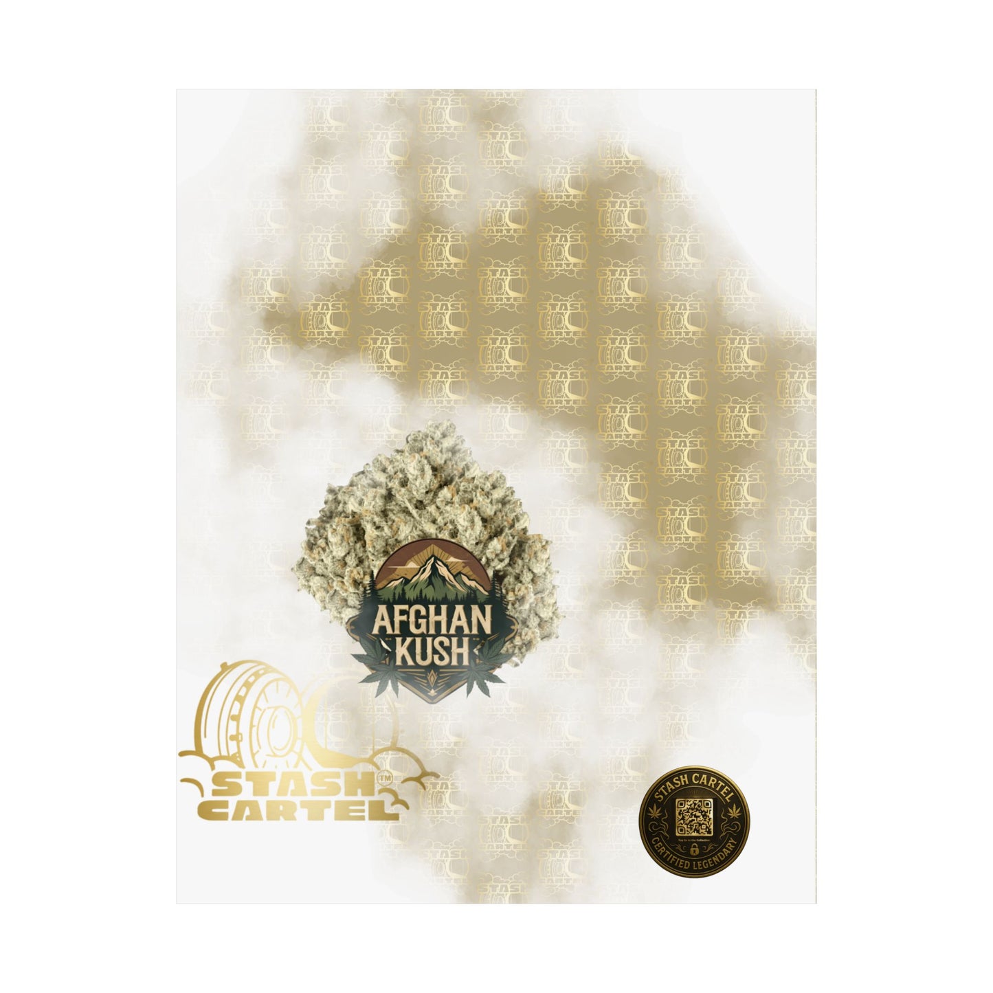 🧿🌄 Afghan Kush Poster – Deep Indica Poster with Landrace Power