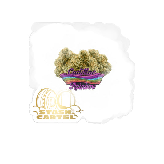 Cadillac Rainbow Transparent Outdoor Sticker – Weed Culture Collectible
