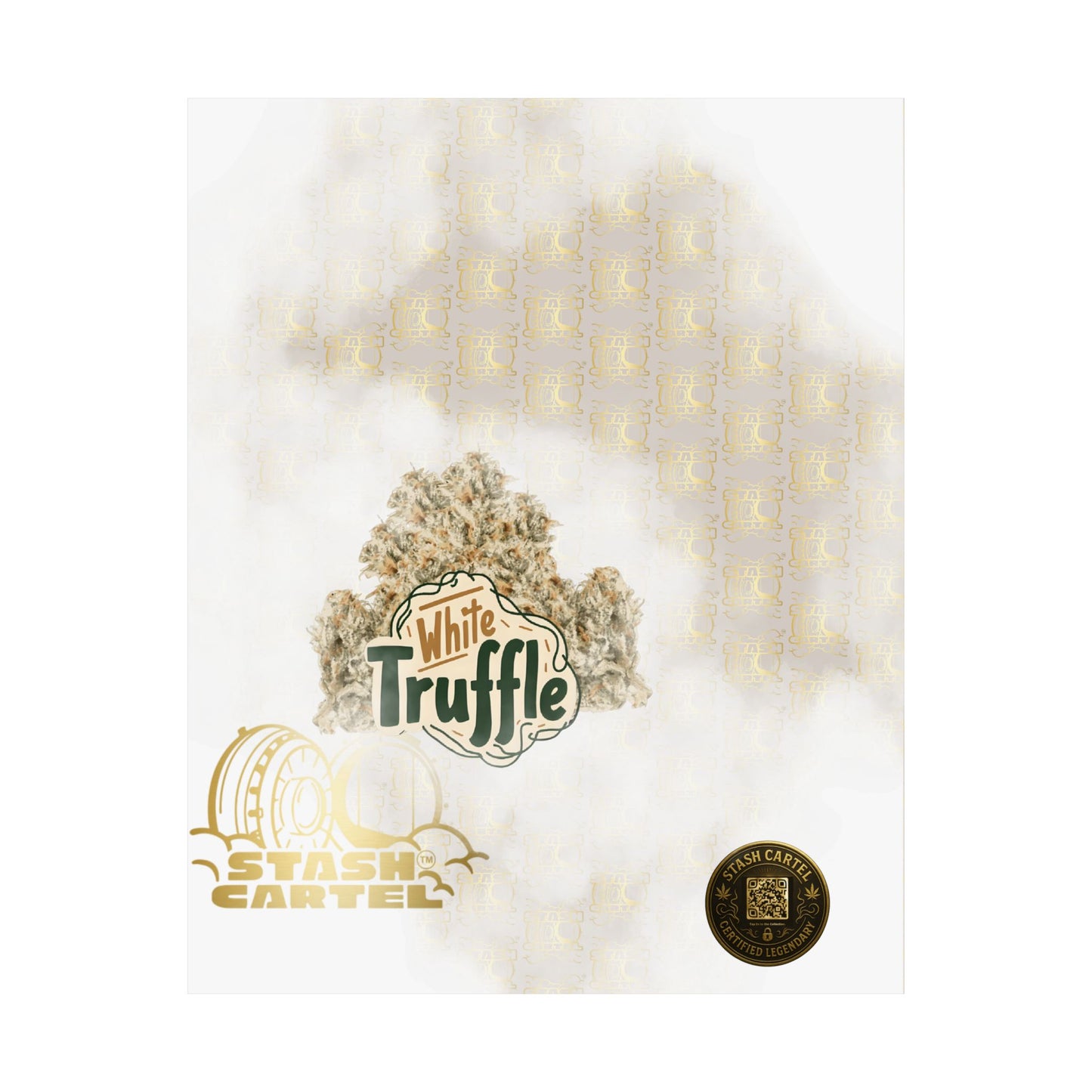 🍄💨 White Truffle Poster – Creamy Exotic Gas Poster with Velvet Indica Feel