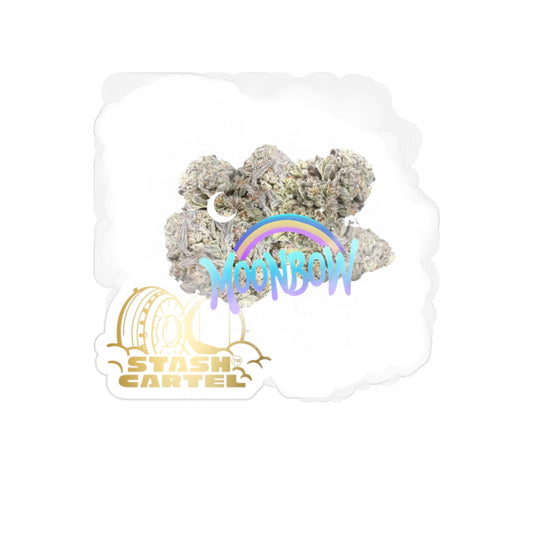 Moonbow Transparent Outdoor Sticker – Cannabis Art & Collectible