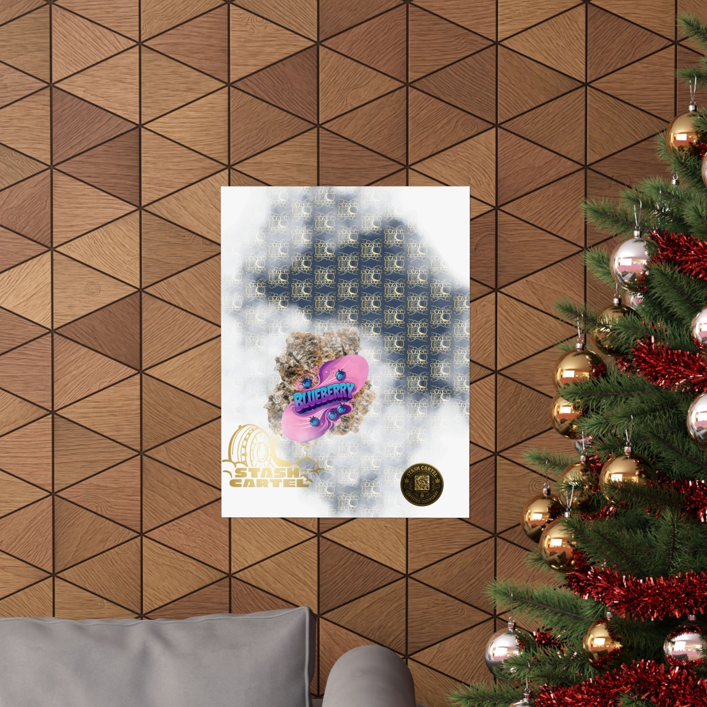 🫐🎶 Blueberry Poster – Classic Indica Poster Packed with Fruity Nostalgia