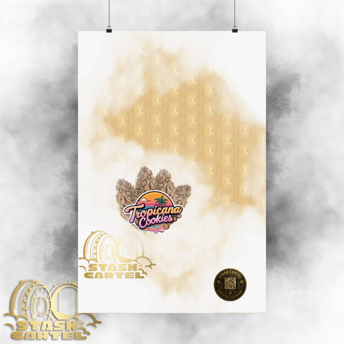 🍊🍪 Tropicana Cookies Poster – Bright Citrus Sativa Poster with Cookie Gas