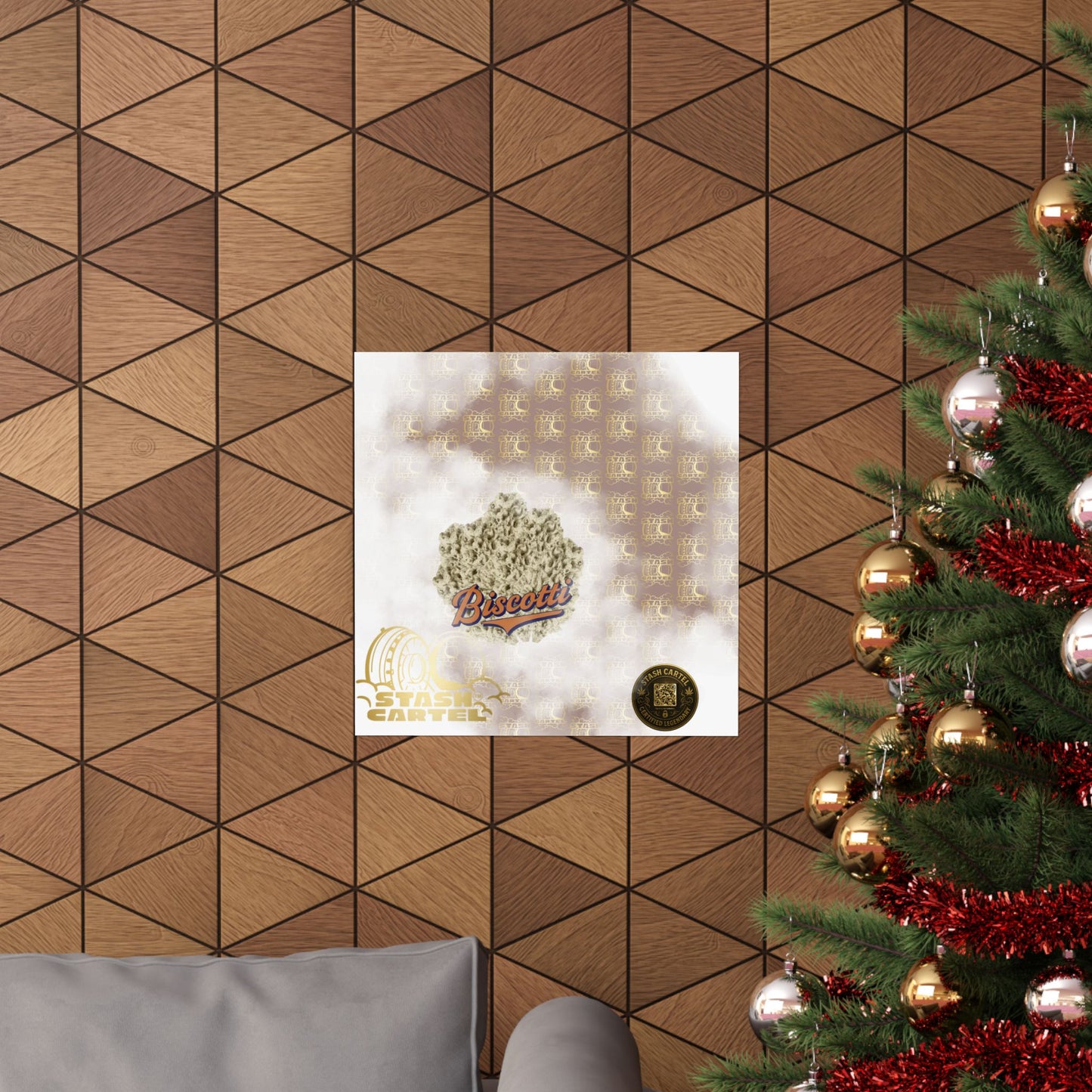 🍪🖤 Biscotti Poster – Cookie Gas Wall Art with Deep Indica Vibes