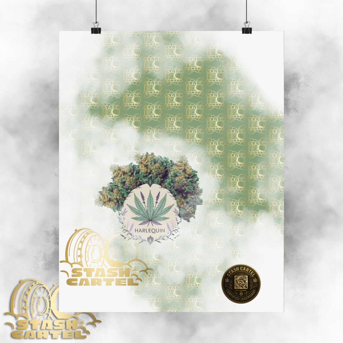💚🎭 Harlequin Poster – Balanced CBD Poster for Calm & Creativity