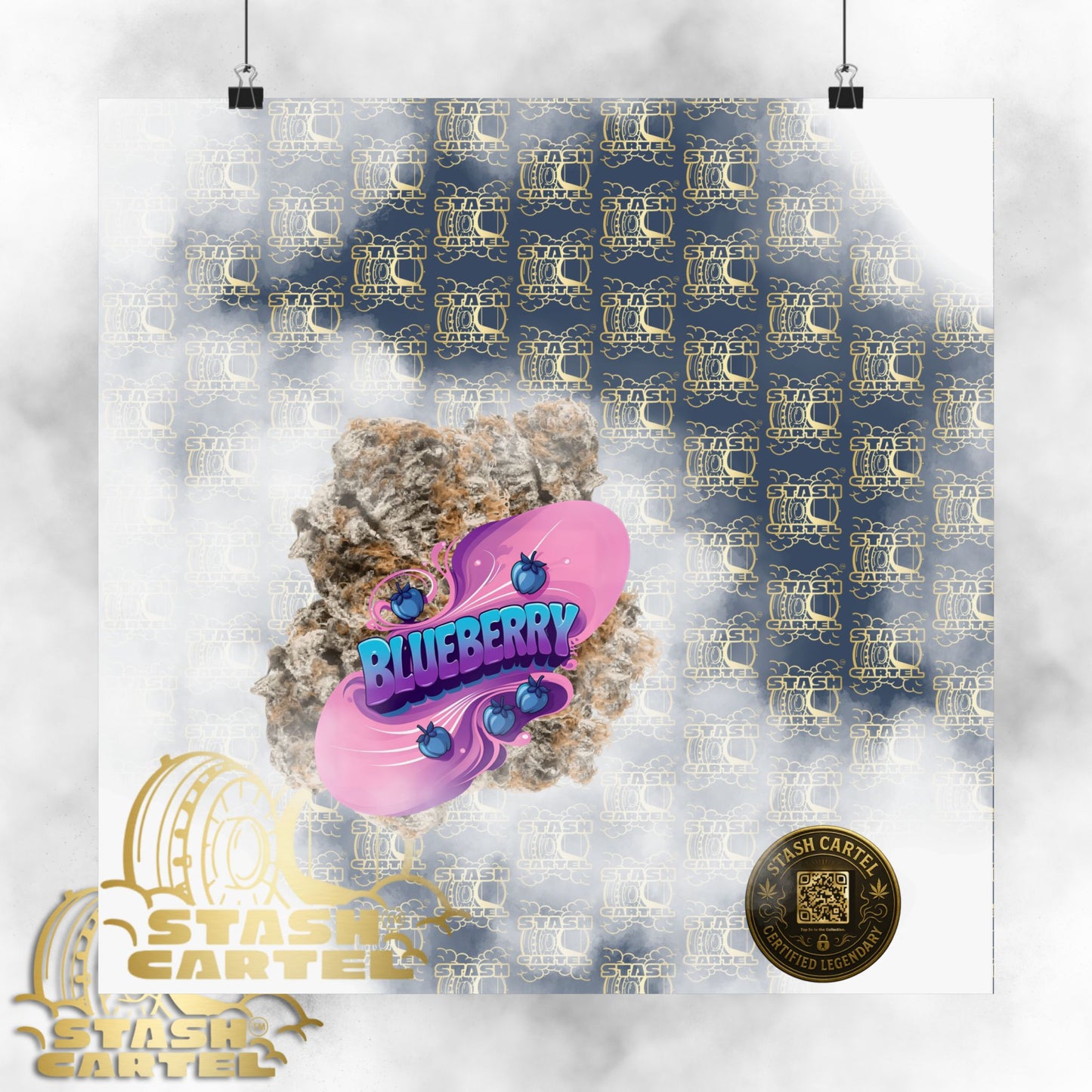 🫐🎶 Blueberry Poster – Classic Indica Poster Packed with Fruity Nostalgia