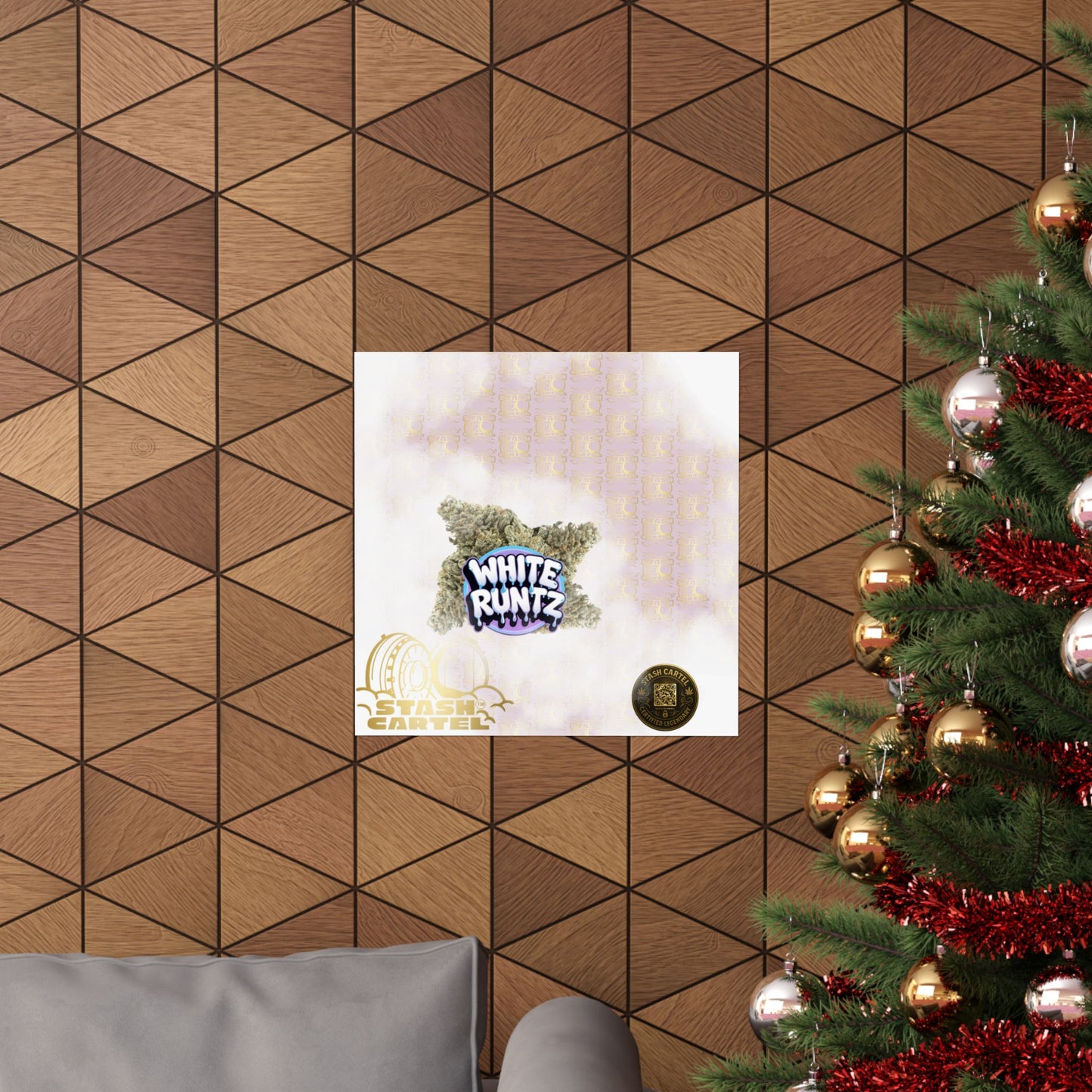 ❄️🎀 White Runtz Poster – Designer Candy Gas Hybrid Poster with Luxury Vibes