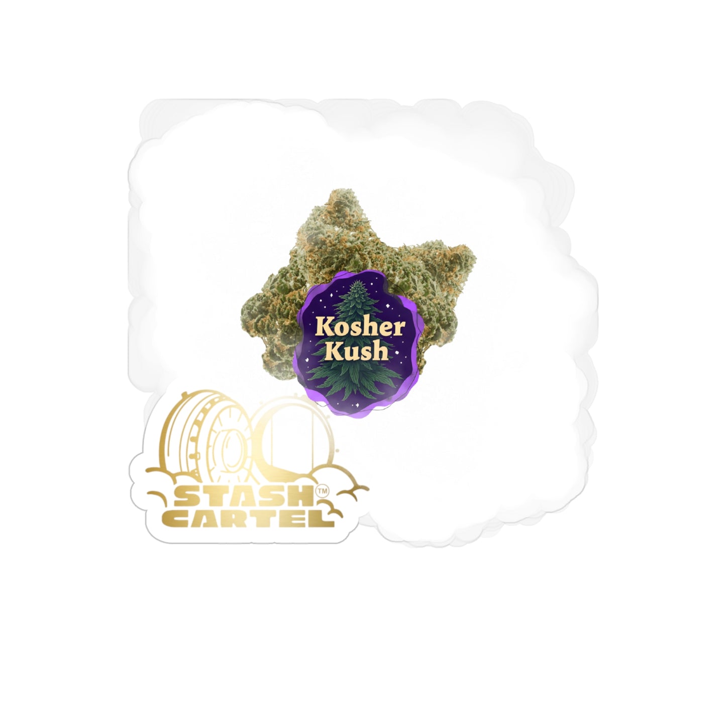 Kosher Kush Transparent Outdoor Sticker – Weed Art Collectible