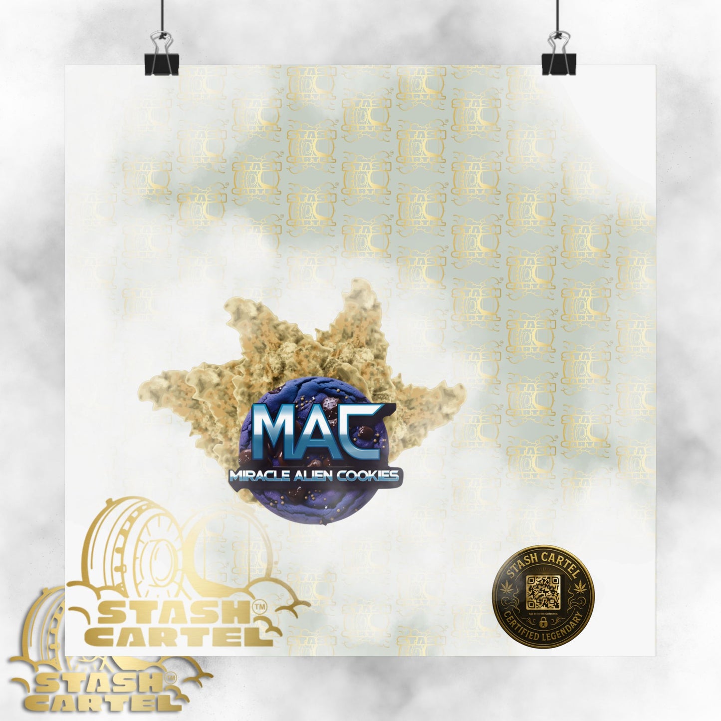👽🍪 MAC (Miracle Alien Cookies) Poster – Cosmic Hybrid Wall Art with Designer Flavor